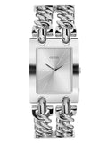 Guess Women's Silver-Tone Multi-Chain Bracelet Watch