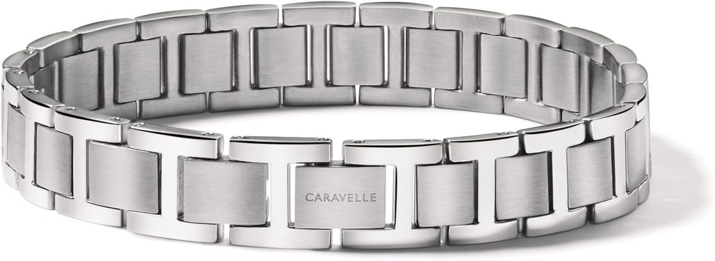 Caravelle Men's Modern Stainless Steel 3-Hand Quartz Watch and Bracelet Box Set, 40mm Style: 43K101