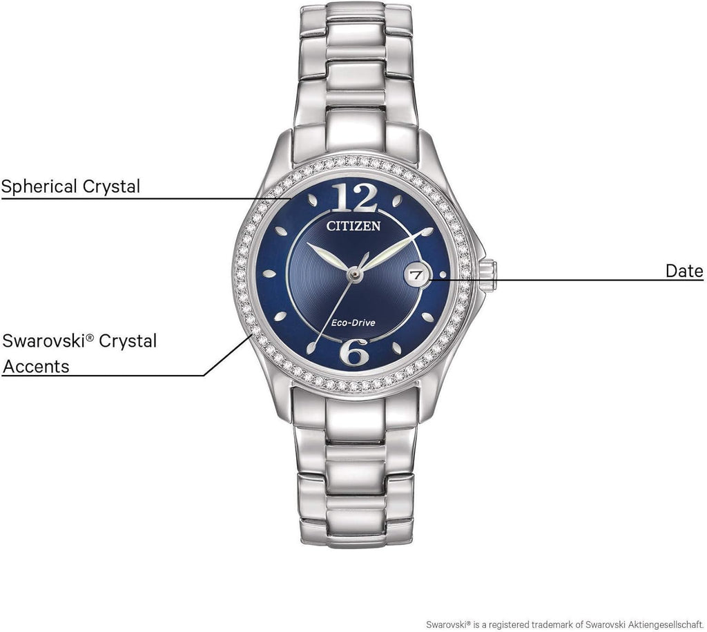 Citizen Women's Eco-Drive Dress Classic Crystal Watch in Stainless Steel