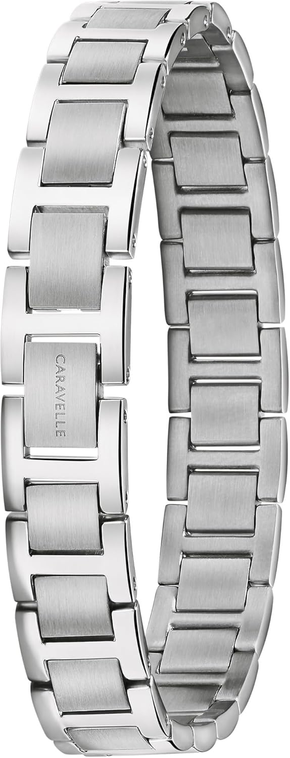 Caravelle Men's Modern Stainless Steel 3-Hand Quartz Watch and Bracelet Box Set, 40mm Style: 43K101