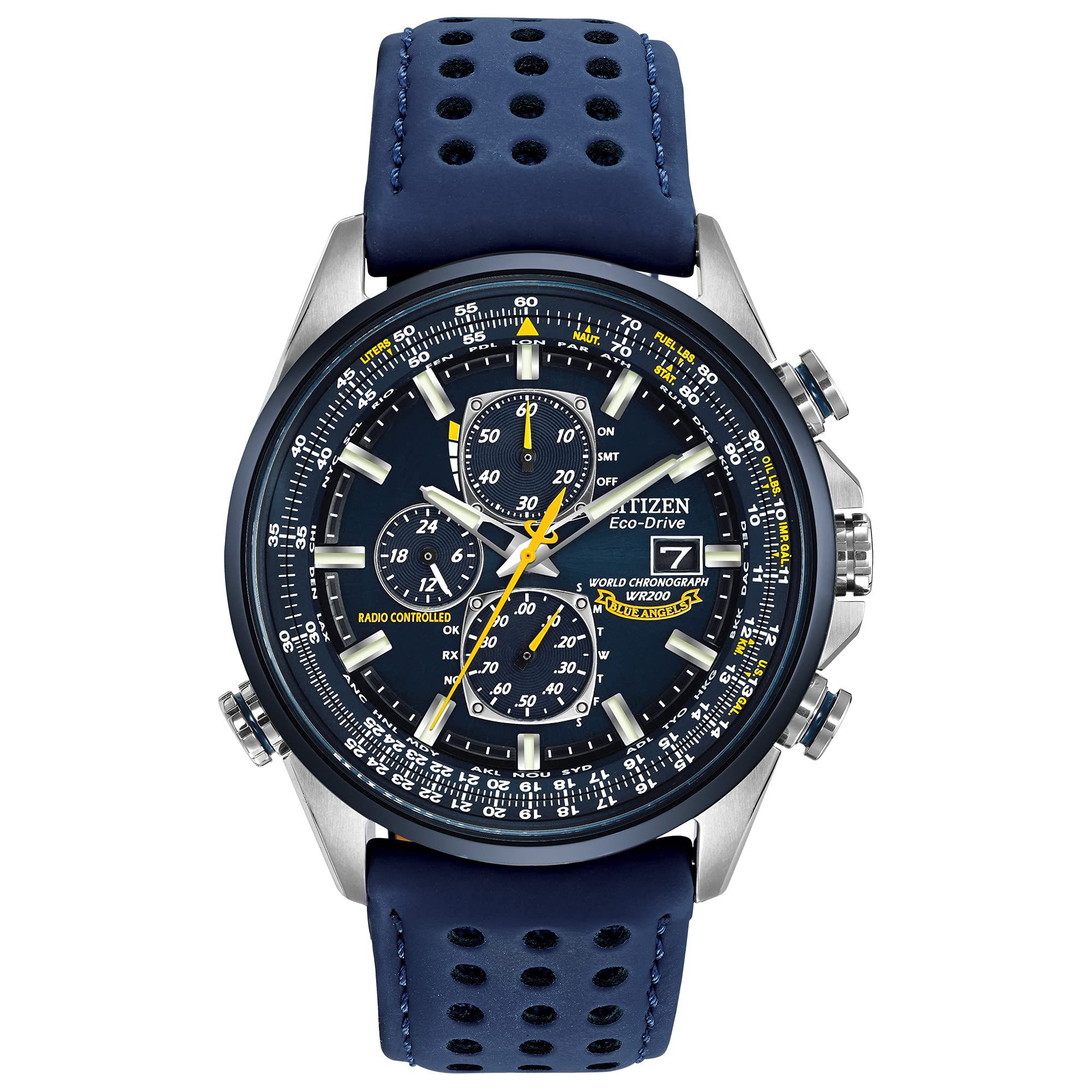 Citizen Men's Eco-Drive Sport Luxury World Chronograph Atomic Time Keeping Watch